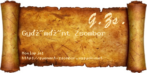 Gyémánt Zsombor névjegykártya
